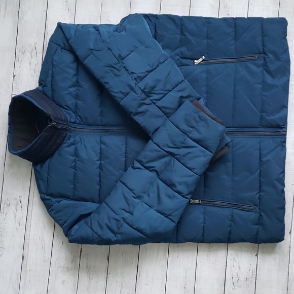 WEATHERPROOF Men’s Ultra Luxe Water Resistant Puffer Jacket Blue Sphere XXL EUC - Picture 3 of 11